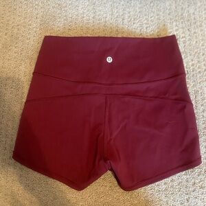 lululemon athletica Burgundy Red Short 2” In Movement Shorts – Size 6